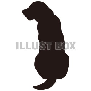 無料イラスト シルエット 動物シリーズ 犬 ラブラドールレトリバー02