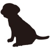 【シルエット】動物シリーズ　犬　ラブラドールレトリバー06