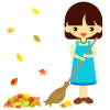 便利屋さん 落ち葉の掃き掃除