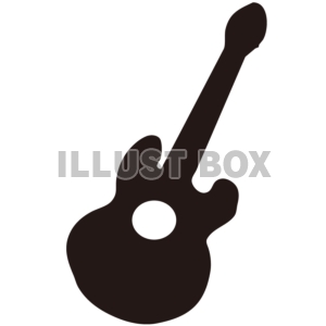 無料イラスト シルエット 楽器シリーズ おもちゃのエレキギター