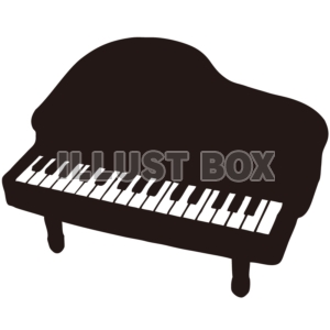無料イラスト シルエット 楽器シリーズ おもちゃのピアノ