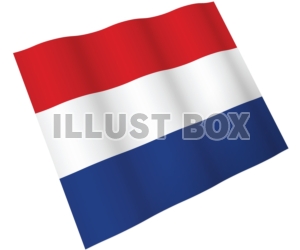 無料イラスト 国旗のはためきシリーズ オランダ