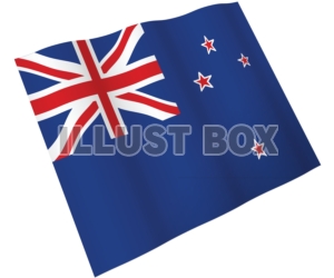無料イラスト 国旗のはためきシリーズ ニュージーランド