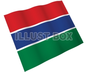無料イラスト 国旗のはためきシリーズ ガンビア