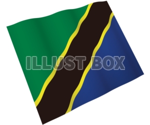無料イラスト 国旗のはためきシリーズ タンザニア