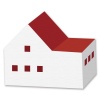【ワンポイントイラスト】北欧デザインシリーズ　赤い屋根の家02
