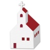 【ワンポイントイラスト】北欧デザインシリーズ　赤い屋根の家03教会