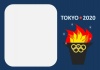 【商業利用不可】オリンピック・夜の聖火台フレーム素材