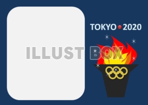 【商業利用不可】オリンピック・夜の聖火台フレーム素材