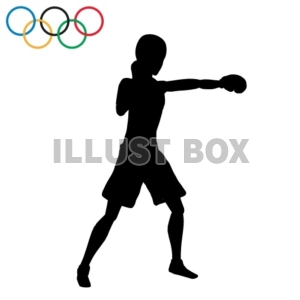【商業利用不可】オリンピック　ボクシング　シルエット