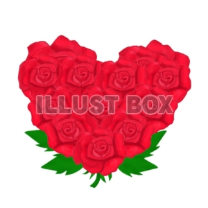 ハートの薔薇の花束