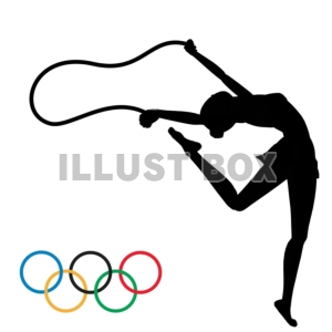 無料イラスト 商業利用不可 オリンピック 新体操 ロープ