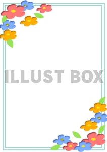 ポップな花の枠2