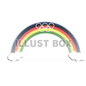 【商業利用不可】オリンピックカラーの虹