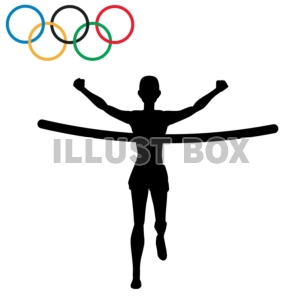 無料イラスト 商業利用不可 オリンピック マラソン ゴール