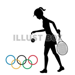 無料イラスト 商業利用不可 オリンピック 女子テニス