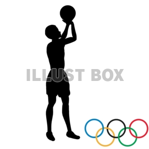 無料イラスト 商業利用不可 オリンピック バスケットボール シュート