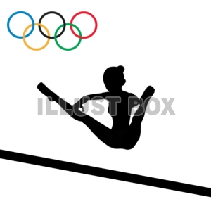 無料イラスト 商業利用不可 オリンピック 体操女子 段違い平行棒