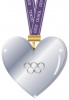 【商業利用不可】オリンピック・ハート型メダル銀