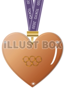 【商業利用不可】オリンピック・ハート型メダル銅