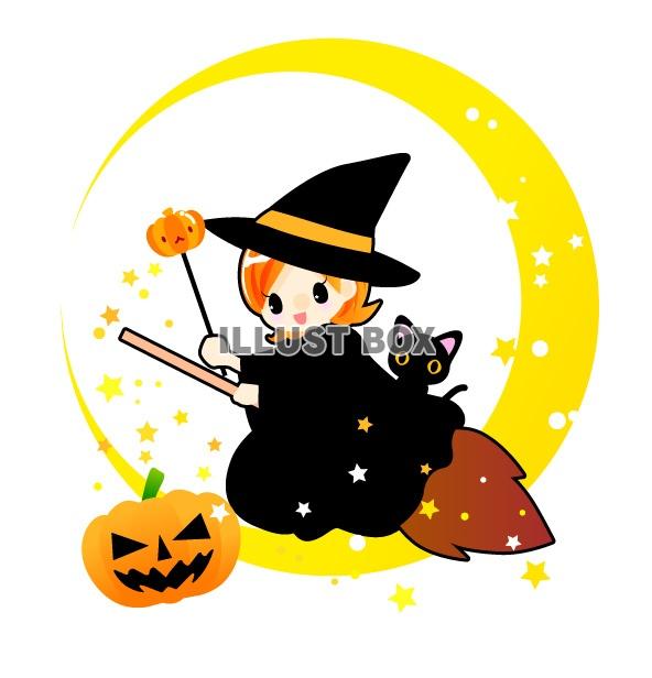 かわいい ハロウィンの魔女イラストが無料 イラストボックス