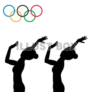 無料イラスト 商業利用不可 オリンピック シンクロナイズドスイミング２