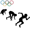 【商業利用不可】オリンピック　陸上　短距離走　連続シルエット