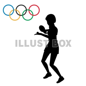 無料イラスト 商業利用不可 オリンピック 卓球 女子