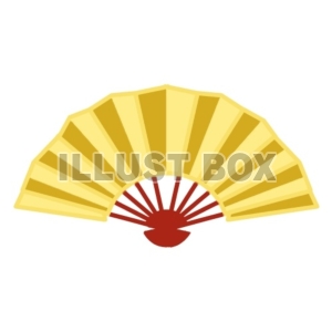年賀状　金扇子