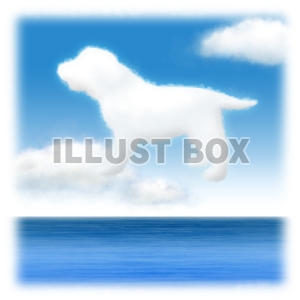 【ワンポイントイラスト】　海と空と雲シリーズ　レトリバー03