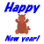 『年賀状』イラスト素材「午・（うま）」Happy New year!