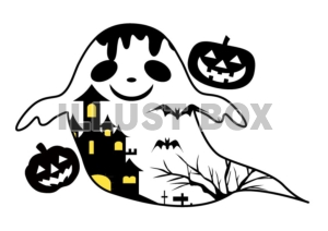 無料イラスト ハロウィン 怖いおばけのイラスト