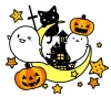 ハロウィン★月とおばけと猫ちゃんと