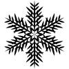 【シルエット】雪の結晶03