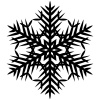 【シルエット】雪の結晶02