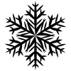 【シルエット】雪の結晶01