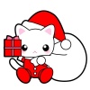 にゃんにゃん猫ちゃんサンタからのクリスマスプレゼントイラスト