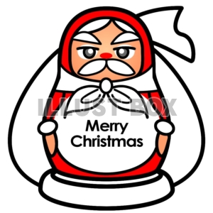 クリスマスのイラスト・マトリョーシカサンタ