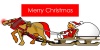 クリスマスのイラスト・まっ赤なお鼻のお馬のそり