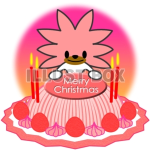 クリスマスのイラスト・イチゴのケーキ