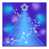 クリスマスツリー（ブルー＆雪の結晶）