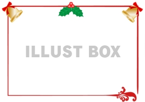 クリスマス～ベルと柊のクラシカルなフレーム