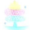 雪の結晶のホワイトツリー