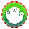 白熊の赤ちゃん・クリスマスのイラスト