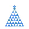 三角のクリスマスツリー