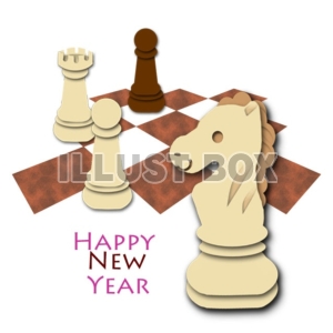 チェス盤のイラスト●年賀状●