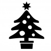 【シルエット】クリスマスツリー