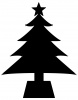 クリスマスツリーのシルエット