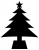 クリスマスツリーのシルエット