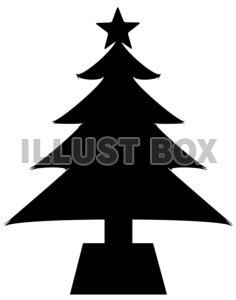 無料イラスト クリスマスツリーのシルエット